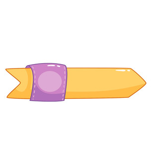 黄紫色手绘色箭头标题框GIF动态图箭头标题框元素